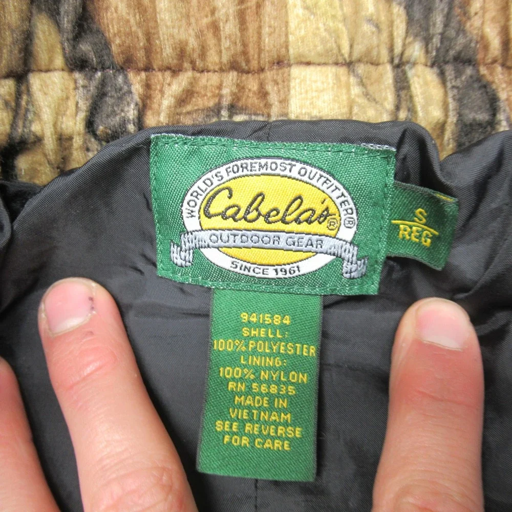 Cabelas Pants Mens Small Camo Mossy Oak Break-Up Side Snap Hunting‎ Rain 27x29